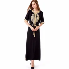 Muslim Women long sleeve long dress islamic clothing Dubai kaftan caftan turkey moroccan maxi / long Abaya turkish fashion 1606