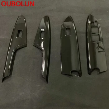 

OUBOLUN For Mitsubishi Eclipse Cross 2018 RHD Interior Regulator Armrest Door Window Lifter Switch Button Trim ABS Piano Black