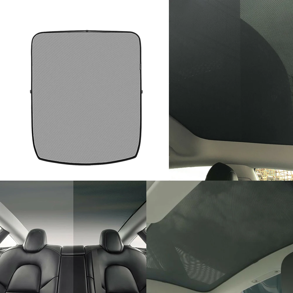 

2pcs/ Set Mesh Protect Summer Anti Heat Car Sunroof Windshield Sunshade Shading Net Practical Easy Install For Tesla Model 3