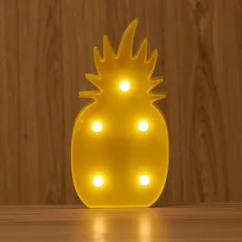 

New Fashion 3D 5LED Night Light Pineapple Lamp Romantic Table Lamp Marquee Home Christmas Party Decor LED Child Kids Favor Gifts