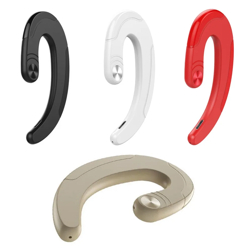 Q25 Bone Conduction Wireless Ear Hook Headphones Earphones with Microphone Bluetooth Headset Earphone for iPhone Samsung