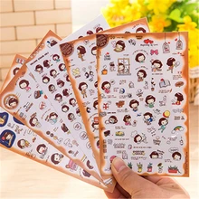 G208 adorable pegatina coreana para chica/Diario/teléfono móvil palo un conjunto de 1 piezas de un precio suministros de oficina para suministros de estudiantes(China)
