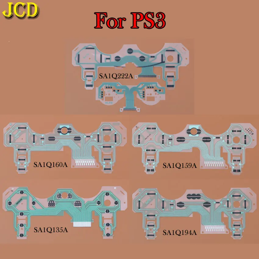 JCD 1PCS Buttons Ribbon Circuit Board for Dualshock 3 PS3 Controller SA1Q160A SA1Q159A Conductive Film Keypad Flex Cable