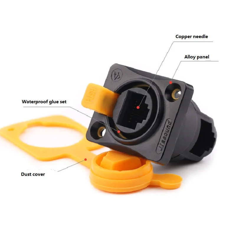 

RJ45 Network cartridge head sheath Outer wire plug housing RJ45 female to female plug Multi-function extension cord socket