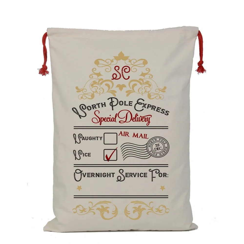 50pcs-lot-New-arrival-Gift-Bag-Christmas-Red-drawstring-Canvas-Santa-Sack-Vintage-Christmas-stocking-bag