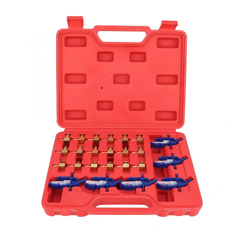 

Diesel Flow Test Meter Adaptor Set Injector Common Rail Testing Tool Set Adapter Auto Diagnostic Tool Copper Injector Adapter