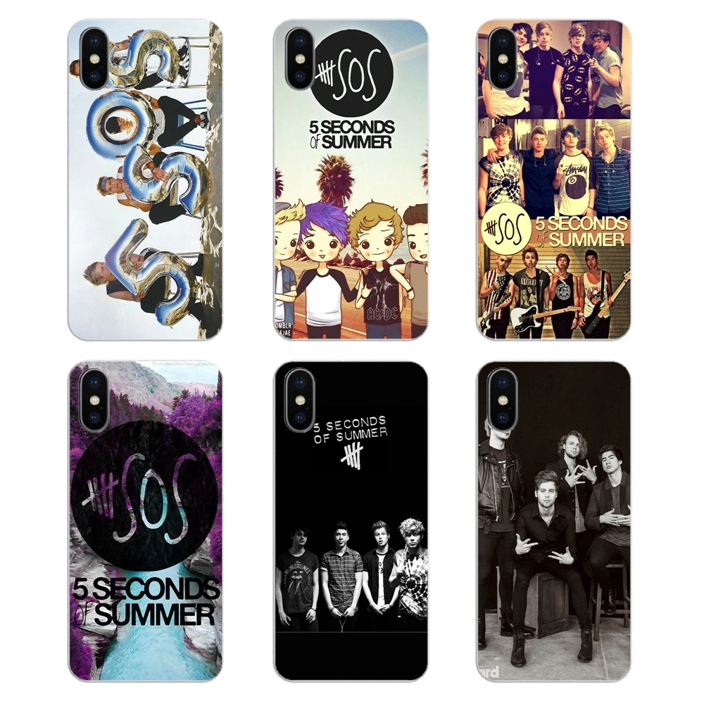 Прозрачный чехол из ТПУ для LG G7 Q6 Q7 Q8 Q9 V30 X Power 2 3 OnePlus 3T 5T 6T 5SOS 5 SECONDS OF SUMMER BAND MICHAEL LUKE |