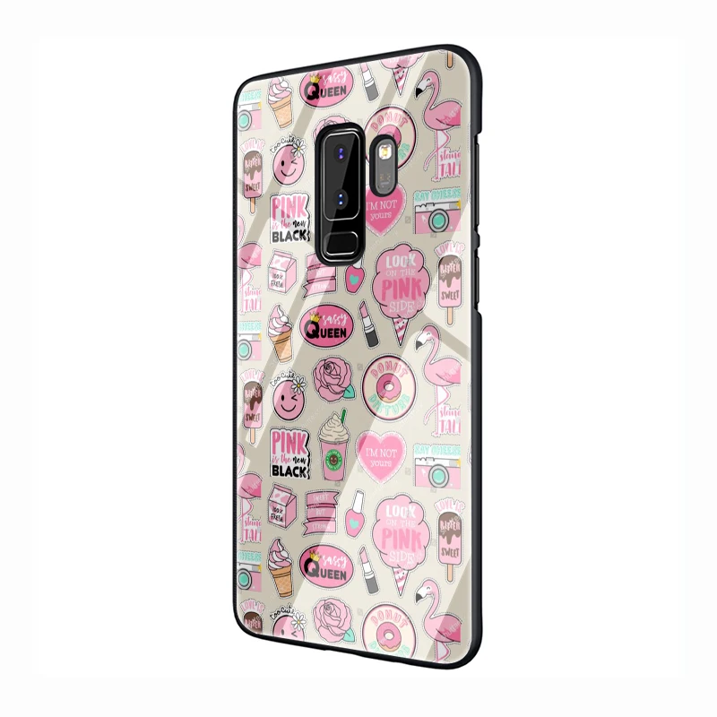 Girly пастельных ведьмы закаленное Стекло мягкий чехол для телефона для samsung Galaxy S7 край S8 S9 S10 Note 8, 9, 10, плюс A10 20 30 40 50 60 70 - Цвет: G5