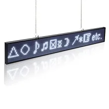 14inch EU/UK/US Plug Programmable Led Scrolling Sign Board White Color Hanging For Store Display Russian/Spanish Message