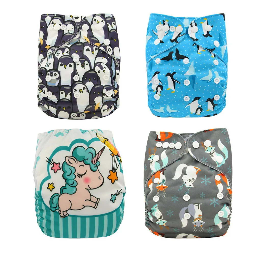 

Baby Diapers Couches Lavables Adjustable Reusable Nappies Fralda Patterns Printed Waterproof Newborn Diaper Cover Cloth Diaper