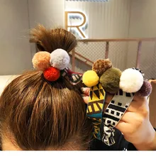 1 шт волосы чипов простые милые Карамельный цвет маленькие, волосы мяч двойной Цвет широкий сбоку резиновая головка резинка для волос милый дикий G0502