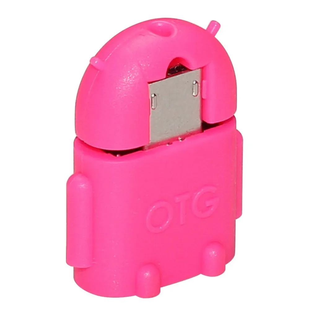 

Color Random Mini Mini Robot Shape Usb Otg Cable To Usb Otg Adapter 29*21*10mm For Android Otg Card Reader Usb Otg Adapter