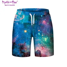 Летние мужские пляжные шорты для плавания, спортивные брюки, Galaxy, 3D принт, мужские свободные шорты для серфинга, кототкое быстросохнущее мужское Спортивное плавки для серфинга