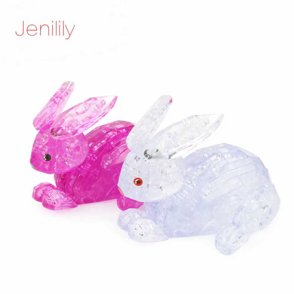 3d Crystal Rabbit Model Puzzle Jigsaw Puzzles 56 Pieces Toys Puzzel