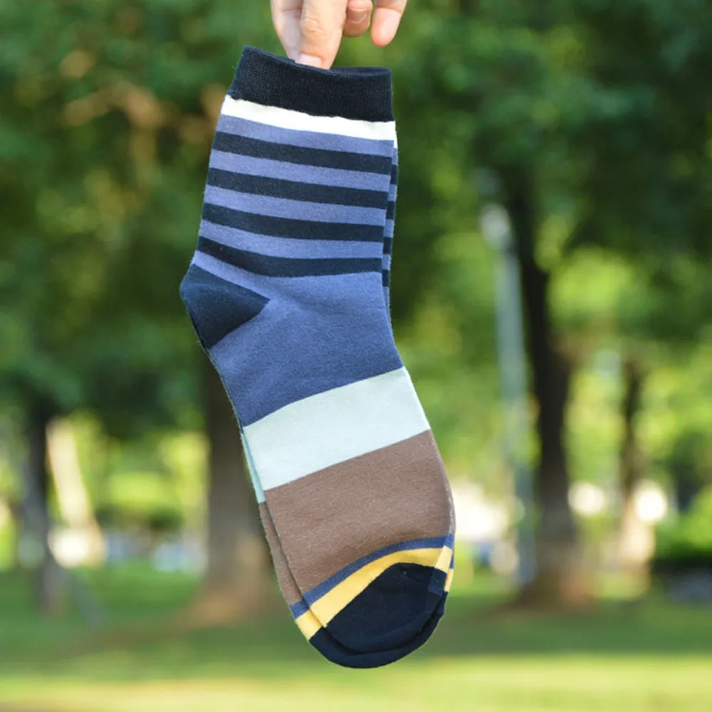2019 носки забавные мужские цветные хлопковые теплые носки мужские полосатые носки для мужчин chaussette homme coton socken w90