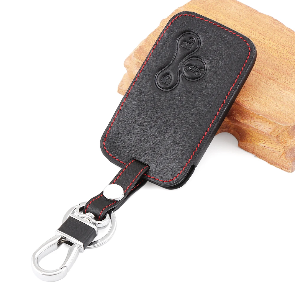 

Leather Smart 3 Buttons Key Bag Remote Cover Casefor Renault Clio Megane Scenic Grand Scenic