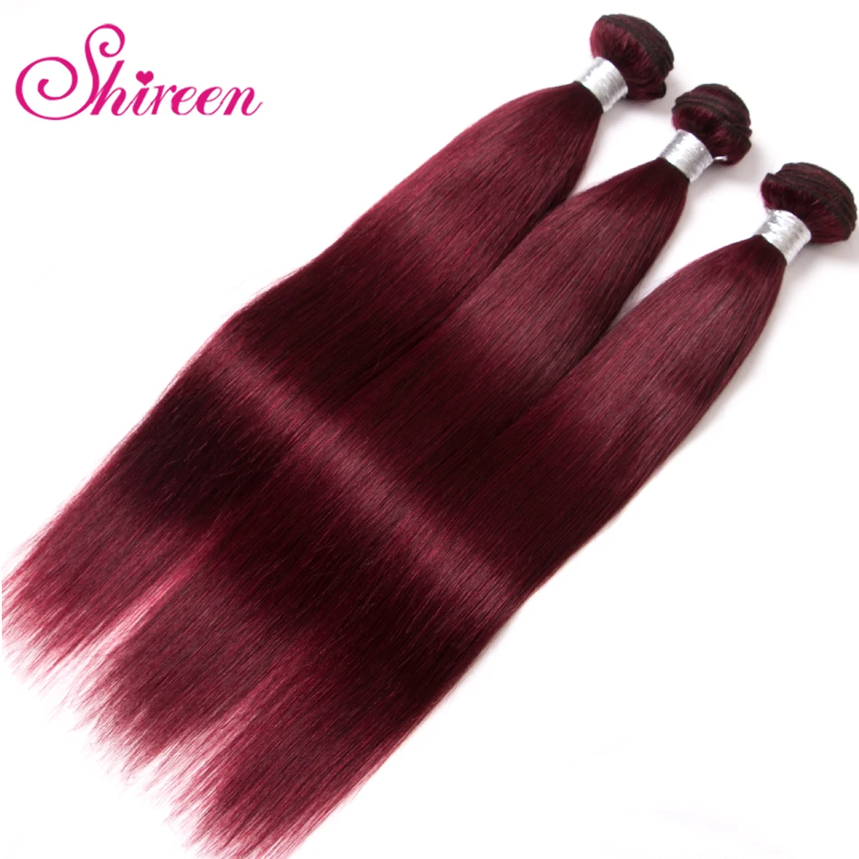 Pré-colored 3pcs Burgundy Wine Red 99j Extensão