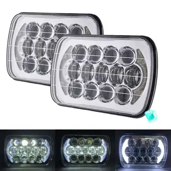 

5X7 inch 105W h4 LED HEADLIGHT BULB 7x6 inch headlamp DRL for Jeep Wrangler YJ XJ truck FLD 50 60 70 80 Firebird Celica 240SX
