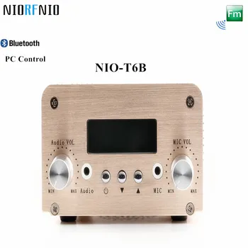 

Free Shipping NIO-T6B 1W/6W Bluetooth and PC Control FM Radio TransmitterBroadcasting Audio Radio Kit