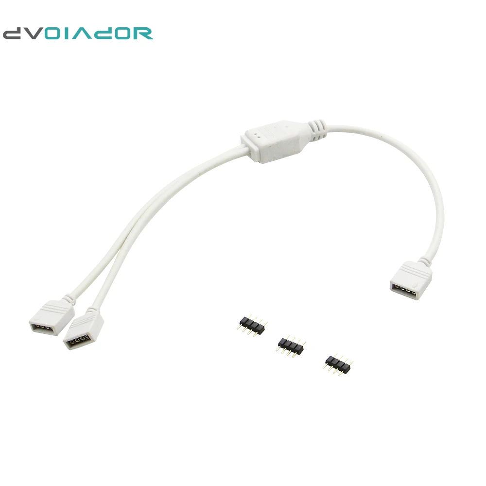 Dvolador 1 шт. 4Pin RGB LED разъем до 2/3/4 кабель 1to3 женский 4PIN Splitter соединительный для 3528/5050