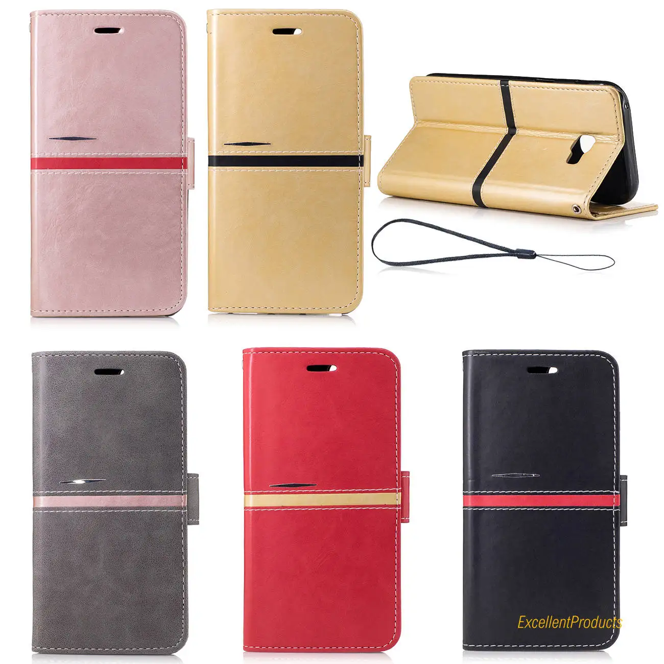 

Luxury Flip Leather Case For Samsung A5 2017 Cover Book Stand Wallet Phone Case For Samsung A5 2017 Phone Bag