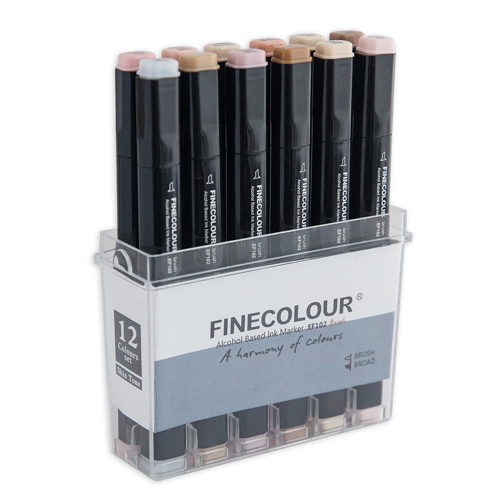 FINECOLOUR супер кисть Изобразительное искусство маркеры альтернатива Copic (тон кожи