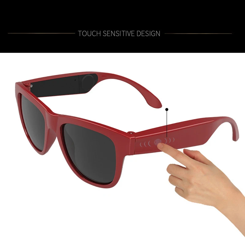 Новинка G1 Bluetooth костная проводимость гарнитура Солнцезащитные очки SmartTouch умные очки Здоровье Спорт Беспроводные наушники и микрофон