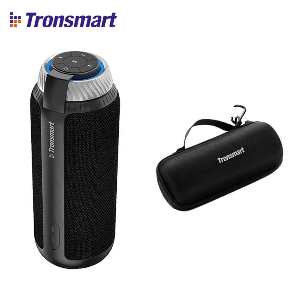 Tronsmart T6 Водонепроницаемый Bluetooth беспроводной динамик Портативный Саундбар аудио USB приемник с динамиками AUX долгое время ожидания - Цвет: Black Add Case