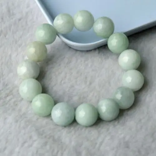 

1125 Chinese A Grade Natural Jade/Jadeite Craving Perfect Bless Beads Bracelet