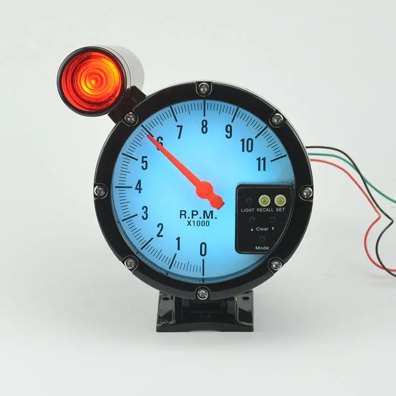 5 inch stepper motor Car Auto gauge tachometer warning light background