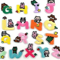 Buy 1PCS Cute English Letters Alphabet Embroidered Patches Cartoon Applique Iron on Patches Online - Image 3