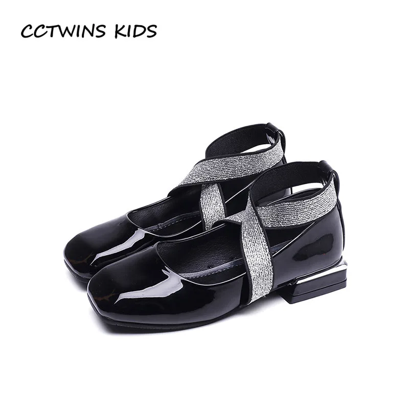 

CCTWINS KIDS 2018 Autumn Girl Fashion Princess Party Heel Children Pu Leather Shoe Toddler Brand Mary Jane Baby GH1713