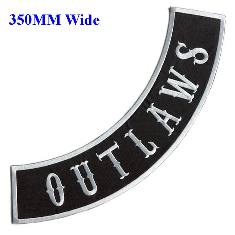 Outlaws motorcycle biker patches iron on embroidery patches for full