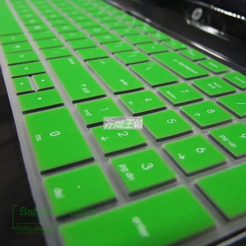 Силиконовый чехол для клавиатуры hp Pavilion, dv6, старый G6 7028t x 15,6 дюймов, 15 дюймов, плавающая клавиатура с номером зоны - Цвет: green