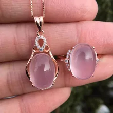 925 Серебряный декор Кольцо Кулон Набор Новая натуральная пудра жива