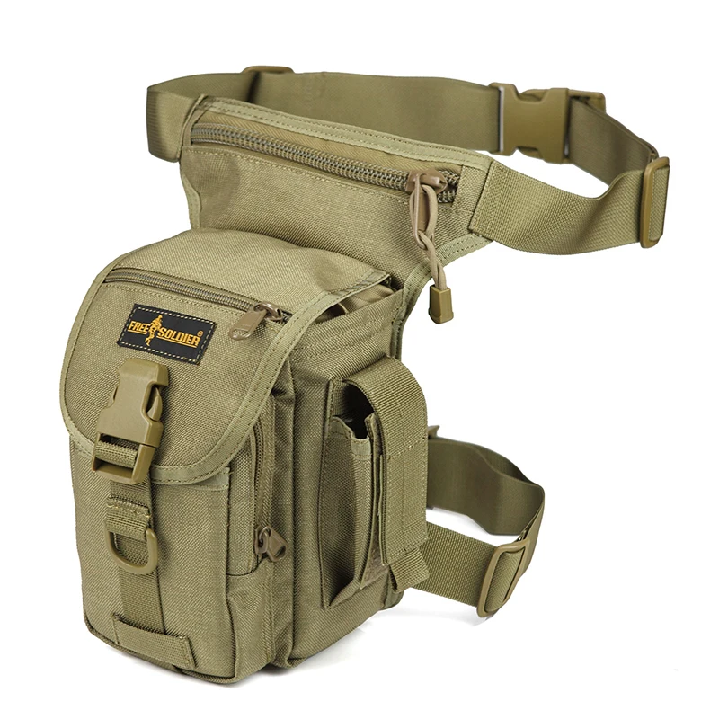 FREE SOLDIER Outdoor Sports 1000D Nylon Tactical Leg Bag Waist Leg Bag For Camping Hiking
