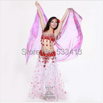 

Belly dance accessories colors Stripe belly dance veil for women belly dance 2.5*1.2m veils