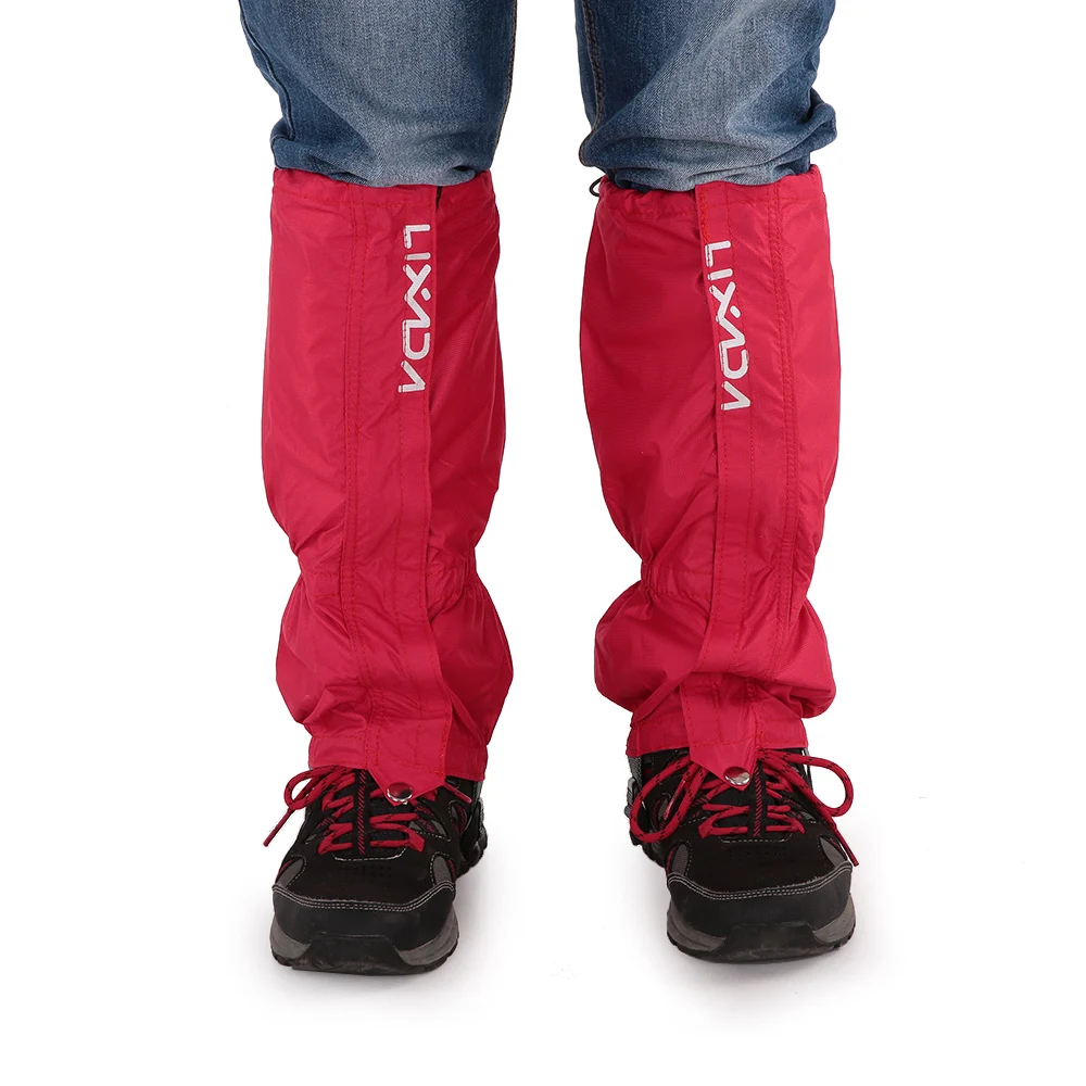One Pair Outdoor Unisex Zippered Wear and Water Resistant Cloth Gaiters Leggings Cover for Biking outdoor gaiters