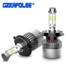 S2 H10 H8 H1 H3 H7 H4 LED H27 H11 9005 9006 9012 880 881 9004 9007 9003 9008 Hi /Lo COB 36 w 4000LM Lâmpadas Do Farol Do Carro luz de nevoeiro