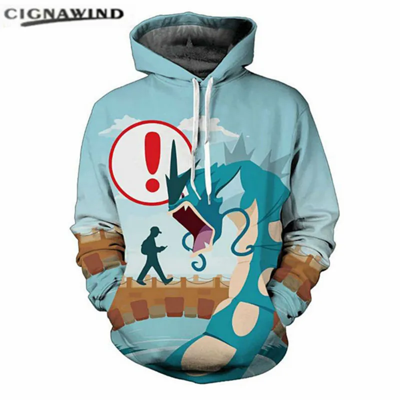 Classic Pokemon 3D hoodies men Sweatshirts print Long Sleeve hoodie Loading Screen Hooded Hip