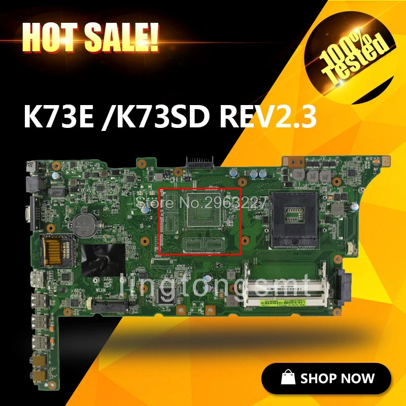 K73E материнская плата REV2.3 HM65 для ASUS K73E X73E K73SD Материнская плата ноутбука K73E материнская плата K73E Материнская плата Тест ОК