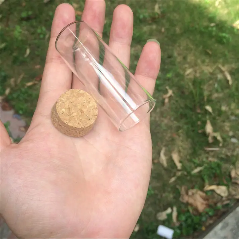 50 pcs 30x75 mm 35ml Flat Bottom Glass Tube Bottles With Corks Empty Scented Tea Little Jars Decorative Vials New Arrival 5
