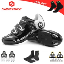 Sidebike/Обувь для велоспорта; SPD KEO; Ультралегкая обувь для гонок и шоссейного велосипеда; мужские и женские дышащие кроссовки для велосипеда; цвет черный, красный, белый