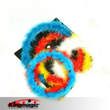 

Free shipping color changing WREATH feather circle wreath magic tricks magic props no silk