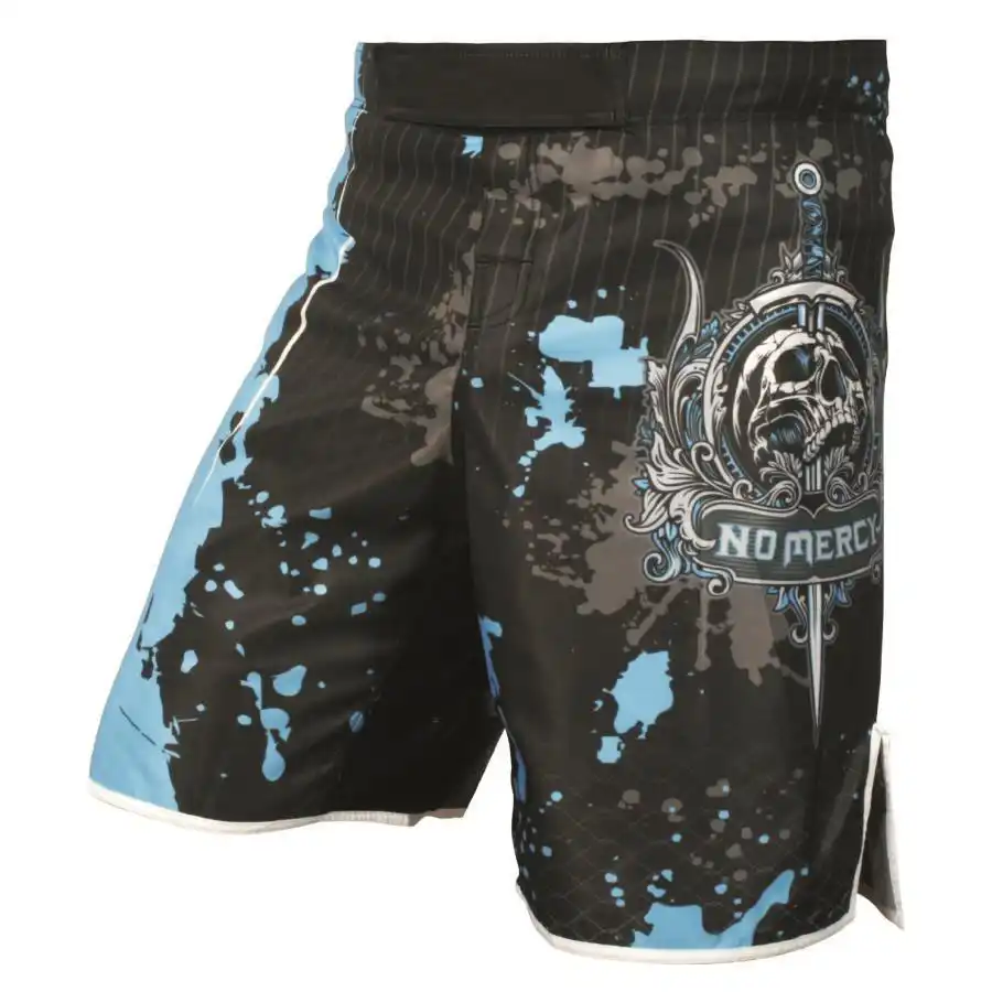 Pantalones cortos para artes marciales color gris estampado de camuflaje