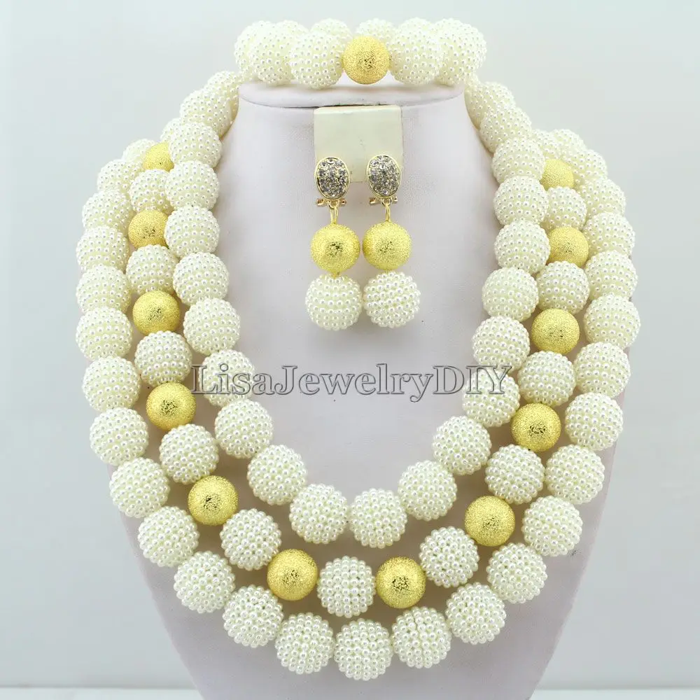 

Amazing african beads necklace set nigerian wedding african beads jewelry set Free shipping HD2528