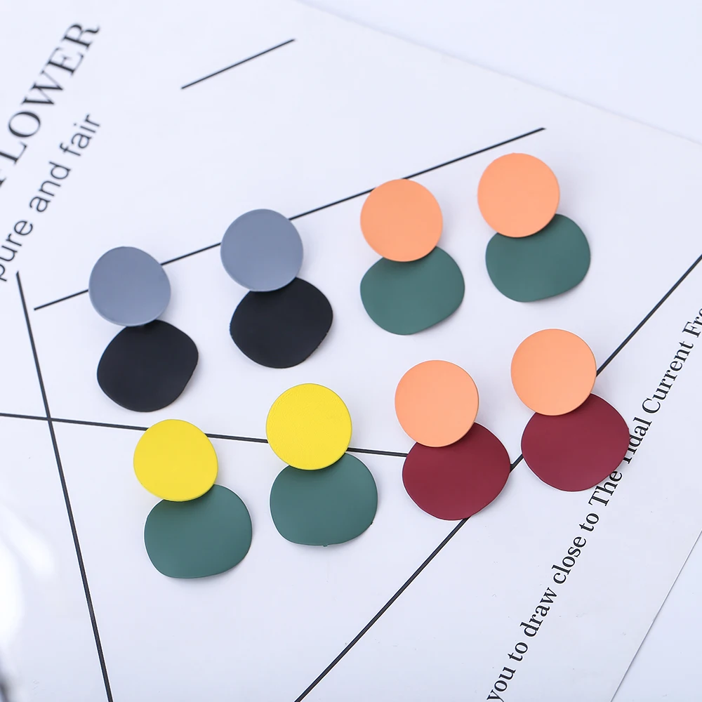 

Fashion Drop Earrings For Women Earing Jewelry Trendy Colorful Round Statement Earring Vintage Drop Earrings Jewelry Earrings