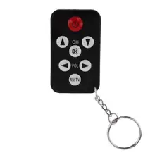 Portable 7 Keys Mini Universal TV Remote Control Keychain Key Ring Television Set Controller