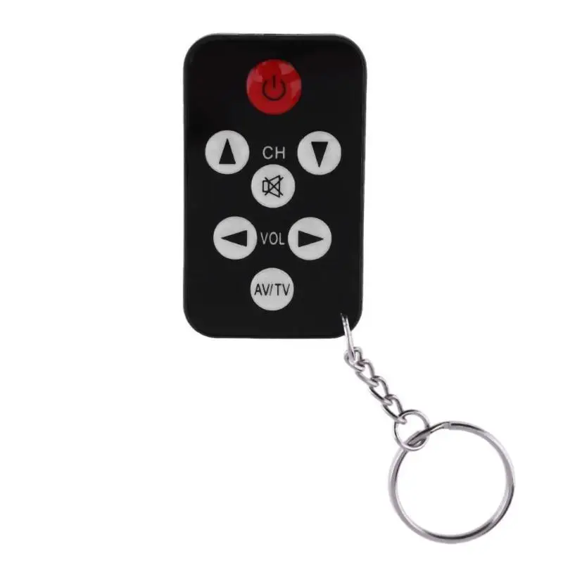 

Portable 7 Keys Mini Universal TV Remote Control Keychain Key Ring Television Set Controller