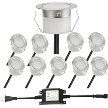 10pcs Lots Inserted LED Stair Light Stainless Steel LED Floor Lights DC12V Outdoor Fixtures Lighting Light